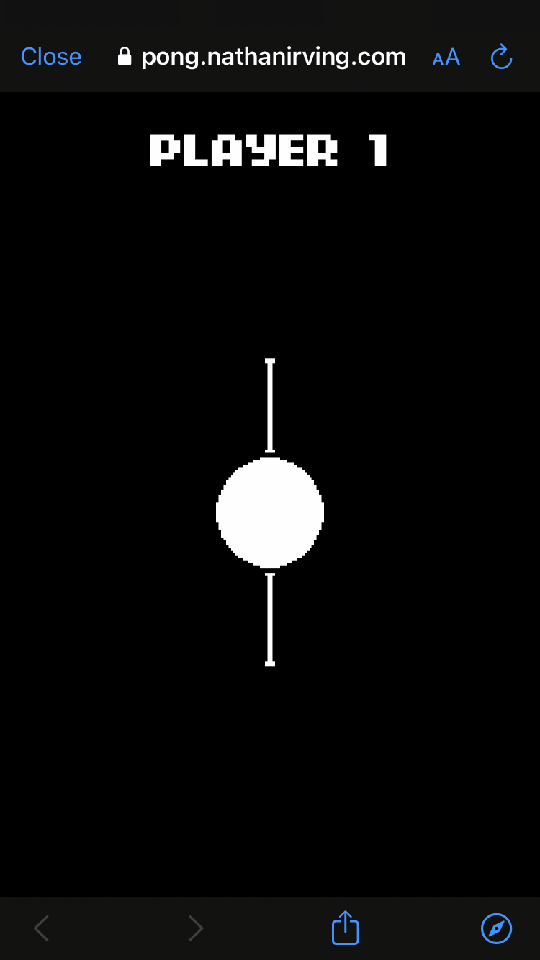 Player one screen